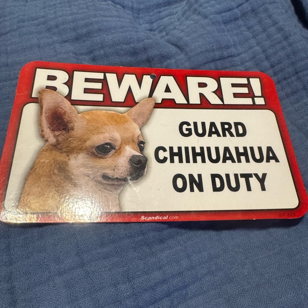 Novelty Beware sign